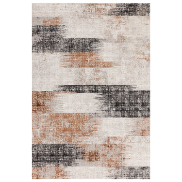 Asiatic London Kuza Lines Terracotta Polypropylene Abstract Textured Distressed Rug 120x170 cm