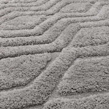 Asiatic London Harrison Silver Living Diamond Pattern Super Grey Hand-Carved Shaggy Geometric Rug