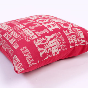 Christmas Songs Red Washable Cotton Soft Cushion 45x45 cm