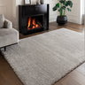Asiatic London Atlas Thick Pile Silver Polypropylene Shaggy Textured Rug - Small 80x150 cm (2'6"x5')