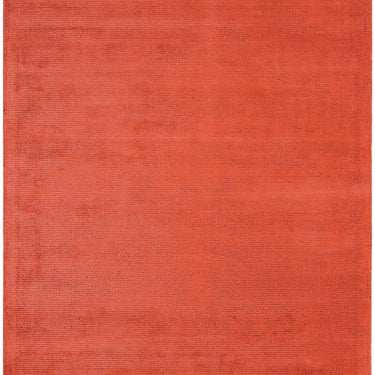 Reko Modern Contemporary Plain Hand Woven Viscose Silky Orange Rug
