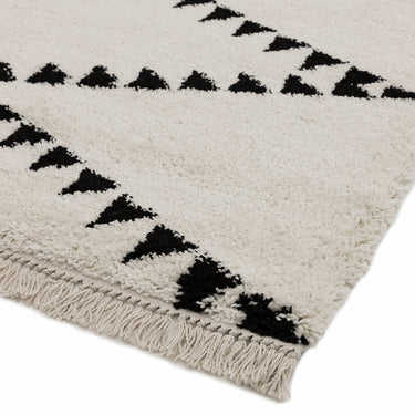 Rocco Moroccan Tribal Berber Shaggy Rug in Pink, Green, Cream, Charcoal, Mustard and Blue