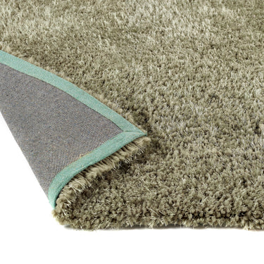 Origins Chicago Sage Green Handmade Shaggy Textured Round Rug