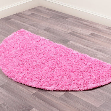 Retro Shaggy Rug Hallway Runner Round Half Moon Shaped Rug in Various Trendy Colours