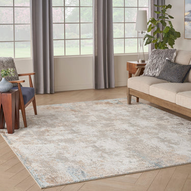 Glitz GLZ06 Silky Shimmer Taupe Multi By Abstract Textured Distressed Hallway Runner Rug