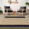 Cedar Natural Jute Hand Woven Reversible Flatweave Rug in Charcoal Natural - Medium 120x170 cm (4'x5'6")