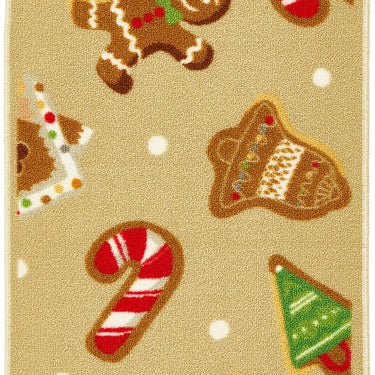 Floormatters Washable Runner and Doormat Set Anti-Slip Loop Gingerbread Cream Beige Mat in 40x60 & 50x150 cm