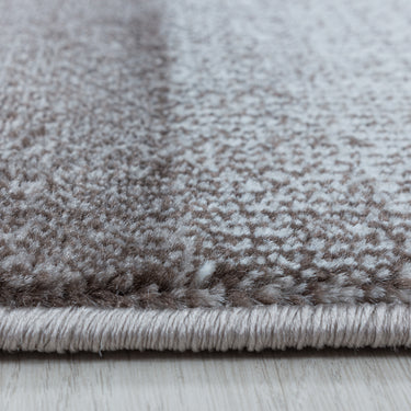 Costa 3526 Brown x5 Jute Polypropylene Checked Rug 80x150 cm
