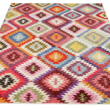 Carnaval CAR106 Vibrant Multi Colours Modern Geometric Rug by Concept Looms