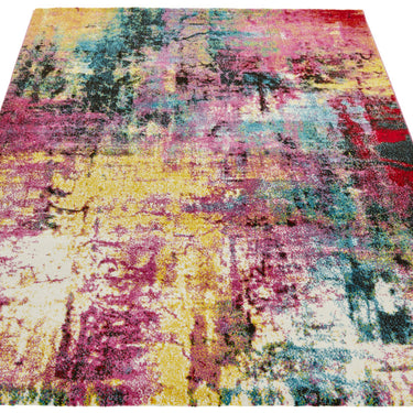 Consept Looms Art101 Multi Pictorial Pop Multicoloured Polypropylene Abstract Floral Rug