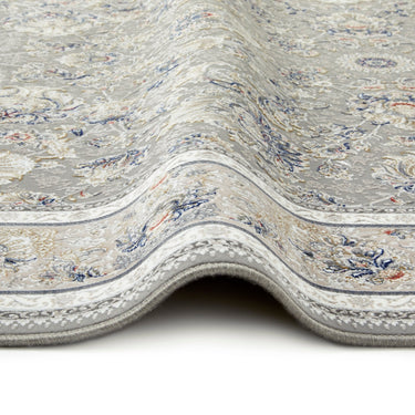Royality ROY108 Light Grey Traditional Medallion Persian-Style Rug