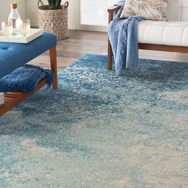 Passion PSN10 Navy and Light Blue Modern Abstract Rug