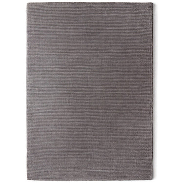 Orient Modern Hand Made Silky Shimmer Plain Stripes Viscose Grey Rug