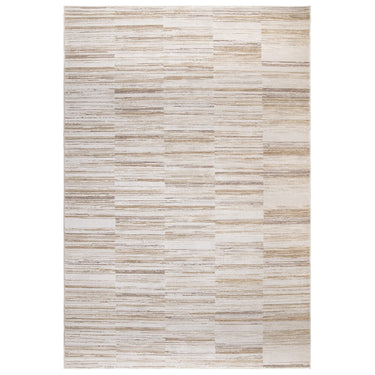 Asiatic London Anders AN08 Charm Linear Soft Shimmer Beige Natural Abstract Geometric Textured Striped Rug