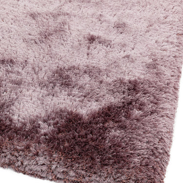 Plush Plain Shaggy High Pile Thick Silky Fluffy Soft Hand Woven Dusk Purple Rug