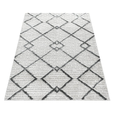 Ayyildiz Pisa Stylish 3D Tufted Soft Cream Hand-Carved Wool Polypropylene Geometric Rug 80x150 cm