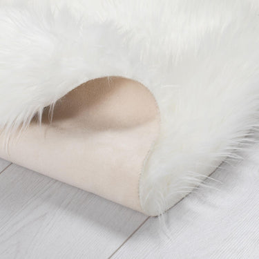 Faux Fur Sheepskin Rugs in Cream 60x90 cm