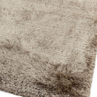 Plush Plain Shaggy High Pile Thick Silky Fluffy Soft Hand Woven Taupe Rug