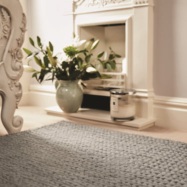 Fusion Luxury Soft Hand Woven Wool Rug in Dove Grey
