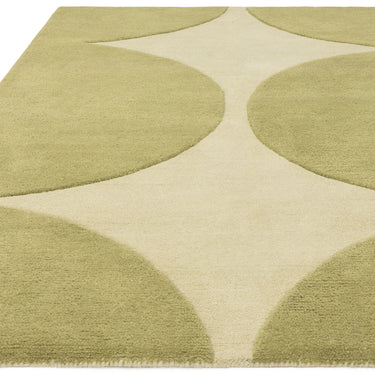 Asiatic London Canvas Reflect Retro Tufted Green Handmade Wool Abstract Geometric Rug
