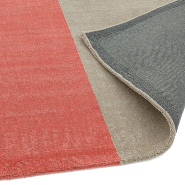 Blox Coral Hand Made Wool Geometric Blocks Rug in Medium Size 120 x 170 cm