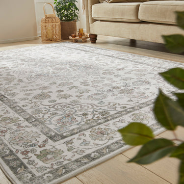 Liberty Classic Washable Velvet Soft Non-Slip Traditional LIB209 Ivory  Rug
