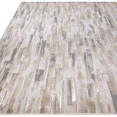Aurora Impression AU25 Modern Abstract Marbled Rug in Yellow Gold