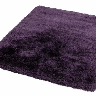 Plush Plain Shaggy High Pile Thick Silky Fluffy Soft Hand Woven Purple Rug - Small 70x140 cm (2'3"x4'7")