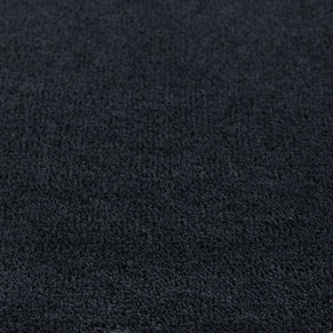 My Mat Soft Washable Bathroom Non Slip Oval, Scallop and Curve Shaped Soft Shag Rug in Charcoal