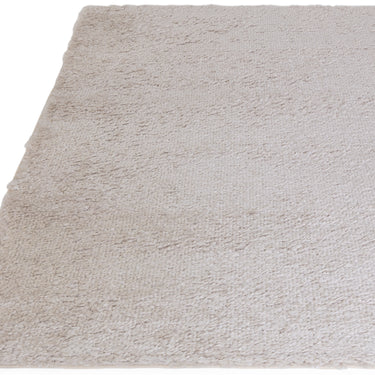 Luxe Cosy Living Bedroom Silky Cream Wool Cotton Shaggy Rug 150x210 cm