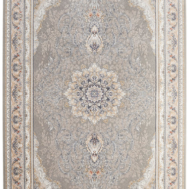 Royality ROY104 Light Grey Traditional Medallion Persian-Style Rug