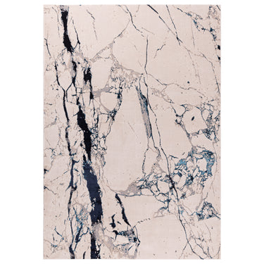 Aurora Quake AU22 Artistic Modern Marbled Shiny Blue Grey Rug