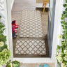 My Stain Resistant Tile Stone Beige Washable Non-Slip Polypropylene Moroccan Doormat - 50x80 cm (1'8"x2'7")