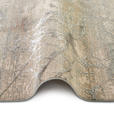Emerald EMR101 Rug Modern Abstract Silky Rug in Cumin Beige