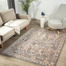 Alia 697GH Short Pile Blue Polypropylene Traditional Abstract Floral Rug - Medium 120x170 cm (4'x5'6")