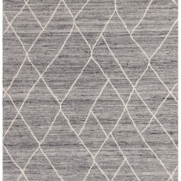 Noah Bohomian Moroccan Berber Abstract Wool Rug in Charcoal Grey
