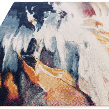 Asiatic London Nova NV42 Vista Pictorial Vibrant Blue Multi Polypropylene Abstract Modern Rug