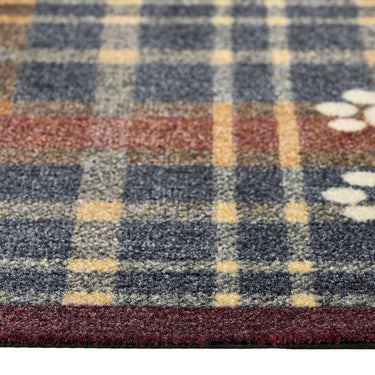 Howler and Scratch Pet Plaid Paws Washable Non-Slip Tartan Doormat