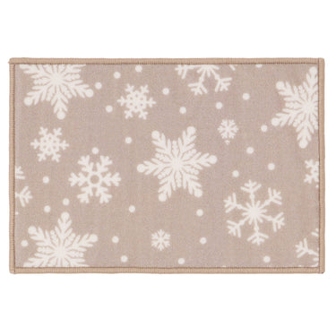 Floormatters Natural Snowflake Mat & Runner Set in Beige