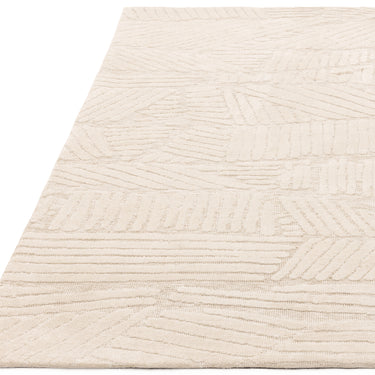 Mason Trapezium Modern Abstract Rug in Cream White