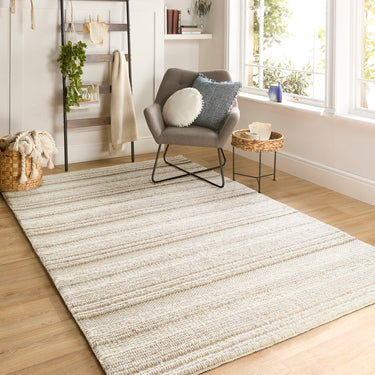 Origins Chunky Knit Wool Natural Cream Braided Rug Hallway Runner
