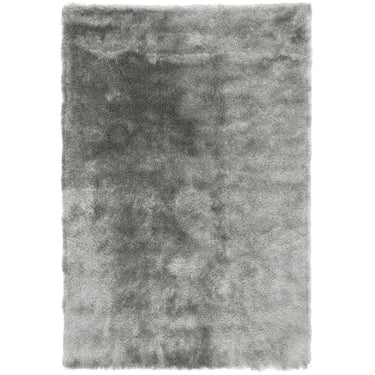 Asiatic London Whisper Silky Shiny High Pile Silver Shaggy Textured Plush Rug