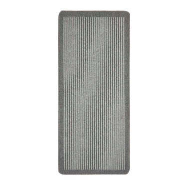 My Stain Resistant Durable Silver Stripe Washable Non-Slip Polypropylene Striped Doormat - Runner 67x200 cm (2'2"x6'7")