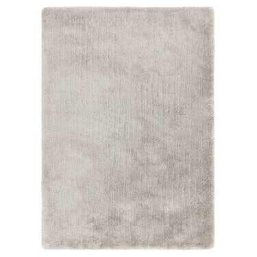 Opulence Silver Luxurious Shine Fluffy Soft Tufted Cotton Shaggy Textured Rug