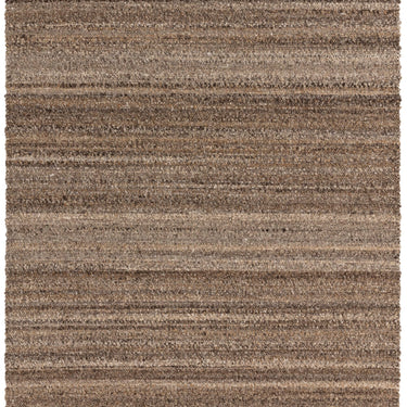 Abbus Boucle Hand Woven Flatweave Modern Plain Rug  in Tawny Brown
