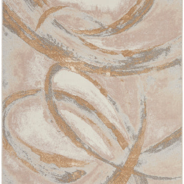 Brushstrokes BSK01 Artistry Silky Shimmer Beige Grey Polypropylene Abstract Textured Rug