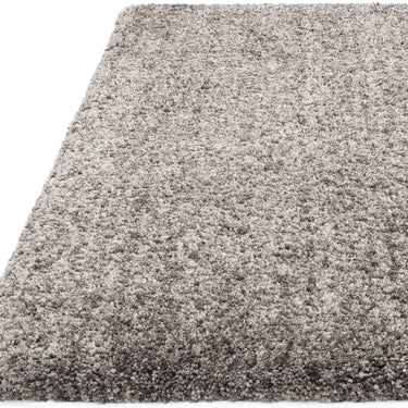 Barnaby Shaggy High Pile Thick Sumptuous Hand Woven Plain Plush Rug  in Graphite Grey Silver