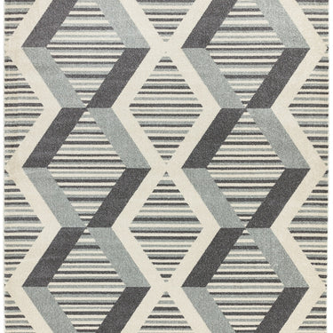 Asiatic London Colt CL12 Pyramid Diamond Grey Jute Polypropylene Geometric Textured Rug 120x170 cm