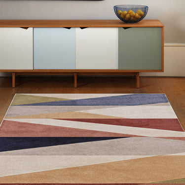 Asiatic London Sketch Segment Retro Soft Living Hand-Carved Jute Polypropylene Abstract Rug