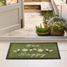 My Nylon Pattern Colour Daisy Bee Green Washable Non-Slip Doormat - Small 50 x 75 cm (2'x2'5")